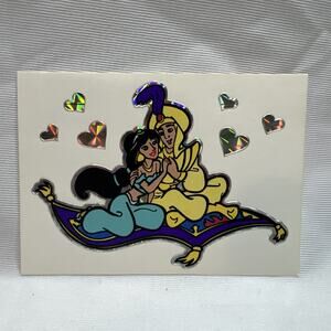 Disney Aladdin Jasmine Vending Machine Sticker Prism 1990's Vintage Rare
